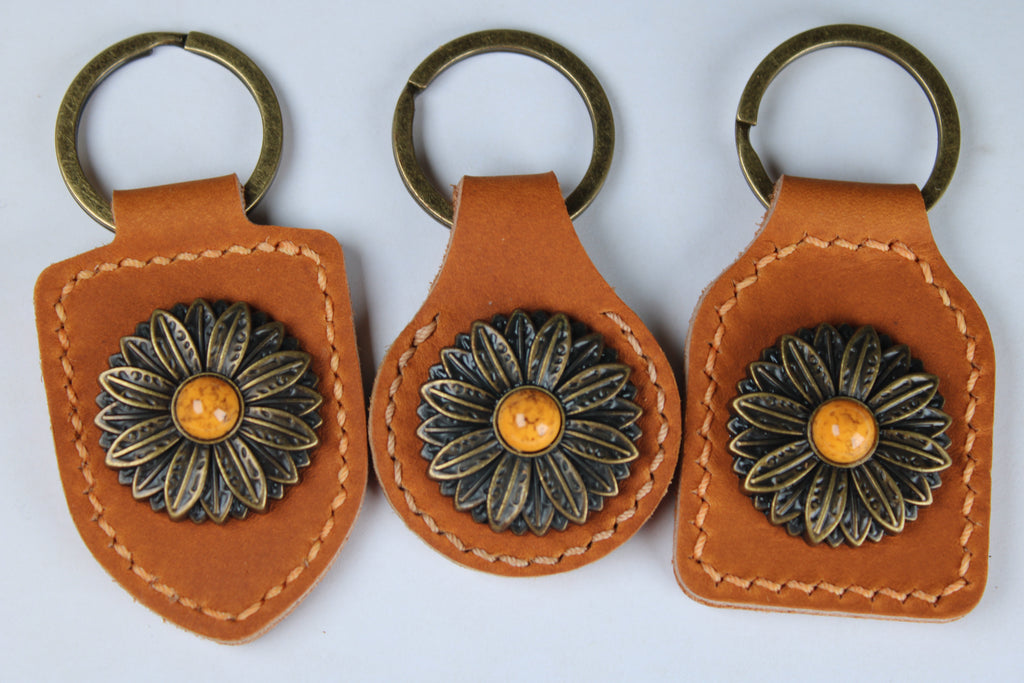 The Sunflower Concho Keychain