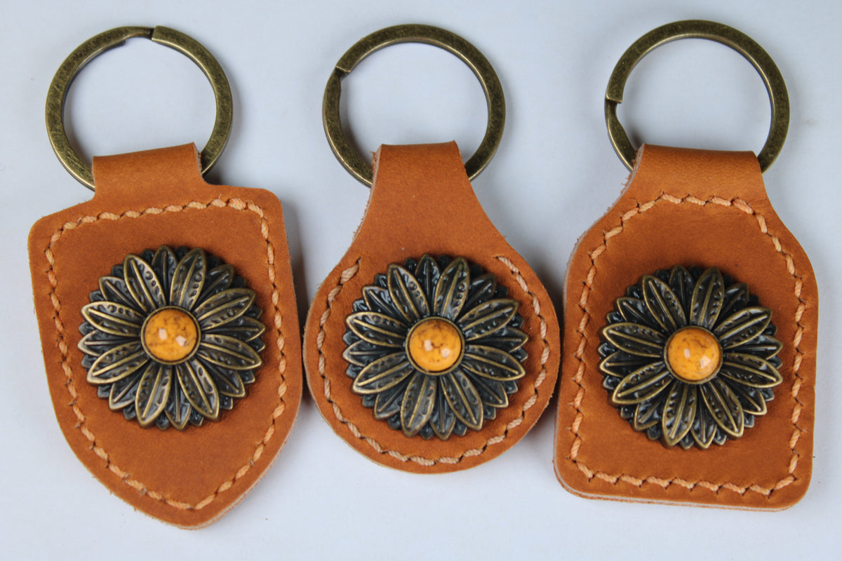 The Sunflower Concho Keychain