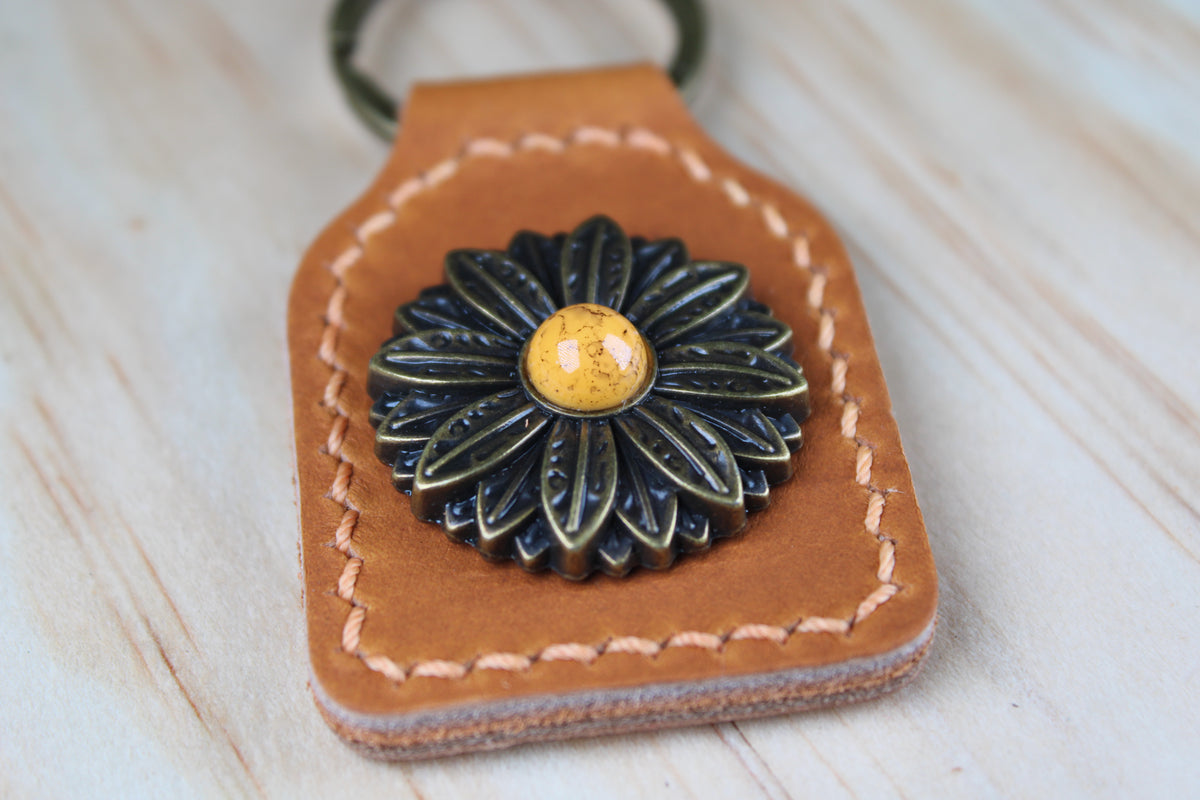 The Sunflower Concho Keychain