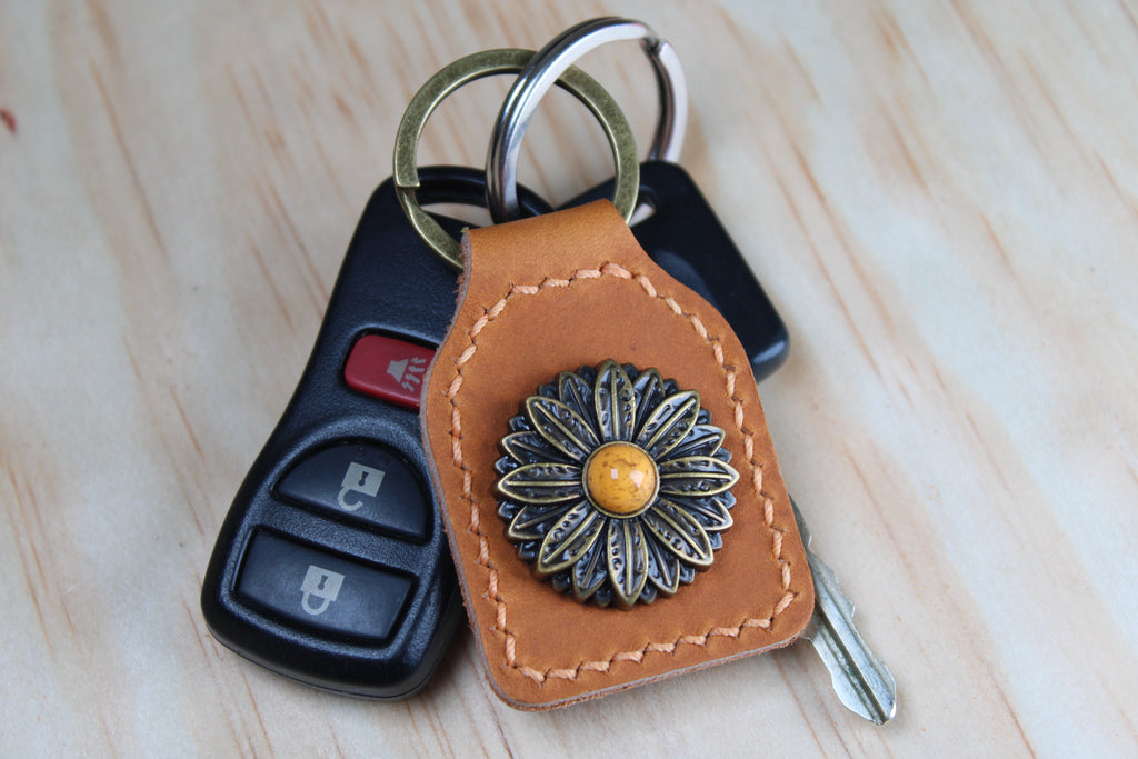 The Sunflower Concho Keychain
