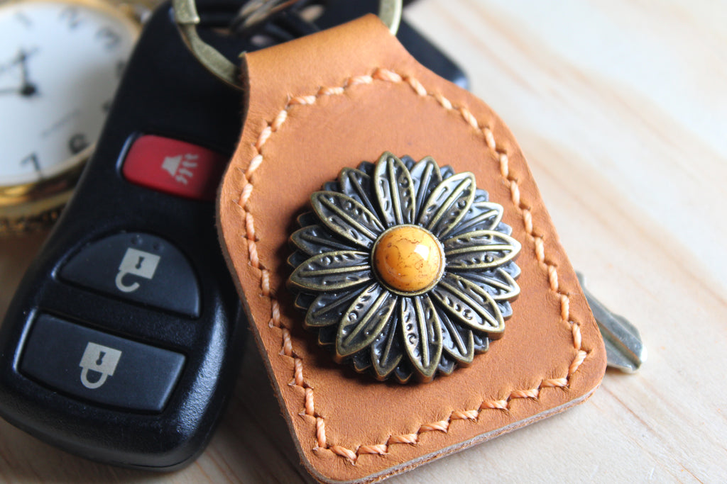 The Sunflower Concho Keychain
