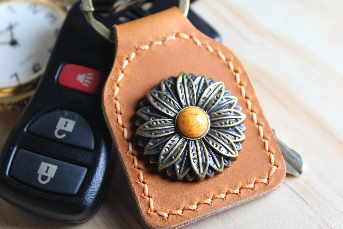 The Sunflower Concho Keychain