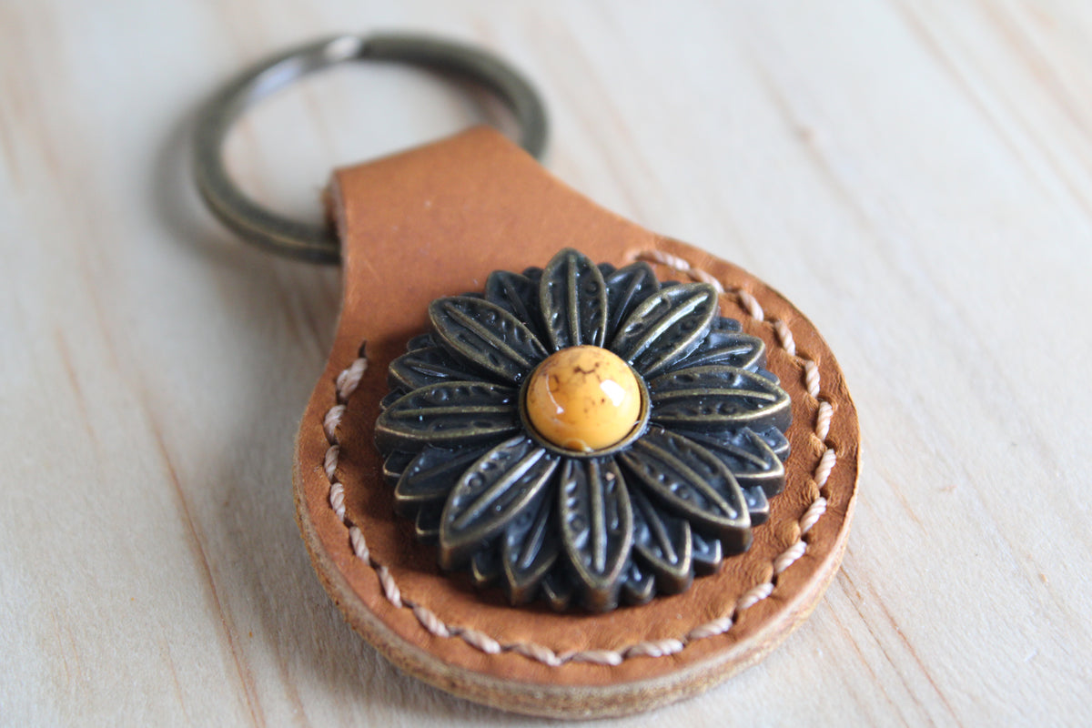 The Sunflower Concho Keychain