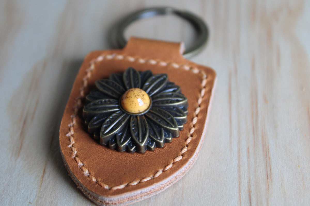 The Sunflower Concho Keychain