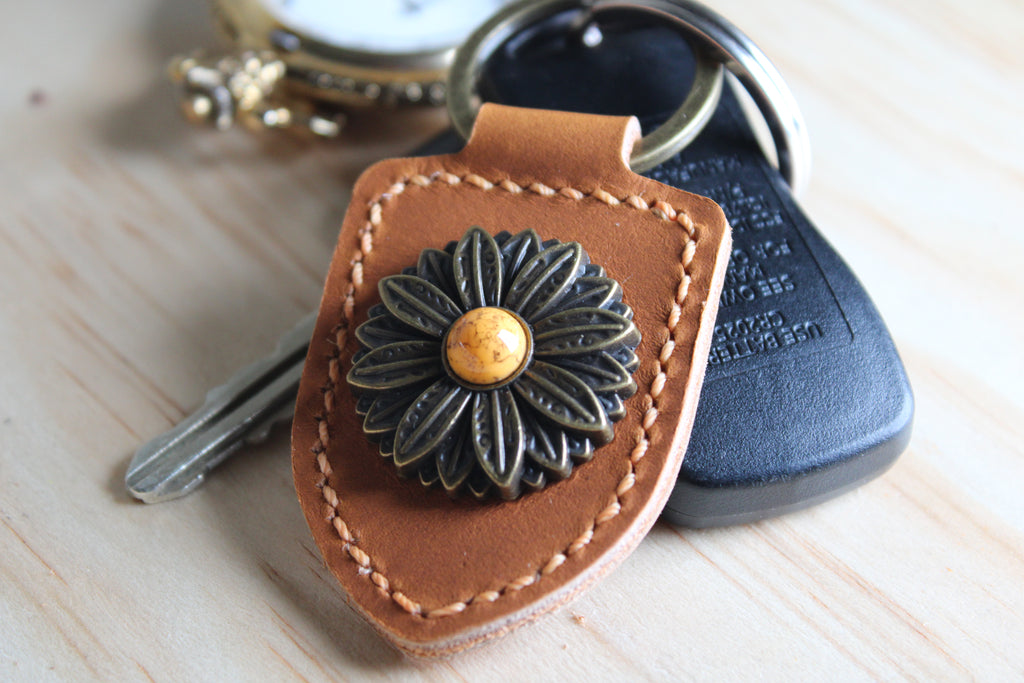 The Sunflower Concho Keychain