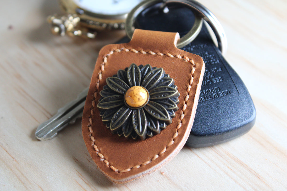 The Sunflower Concho Keychain