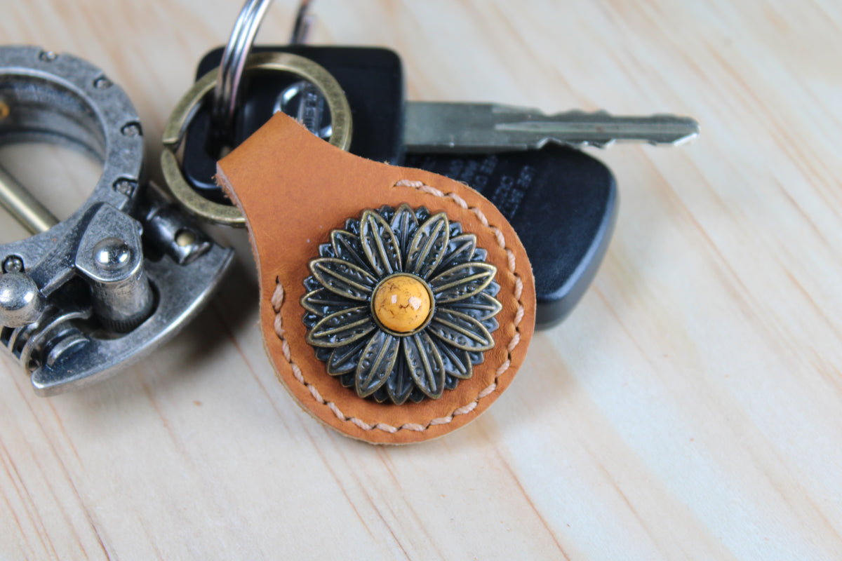 The Sunflower Concho Keychain