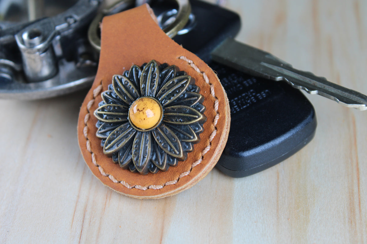 The Sunflower Concho Keychain