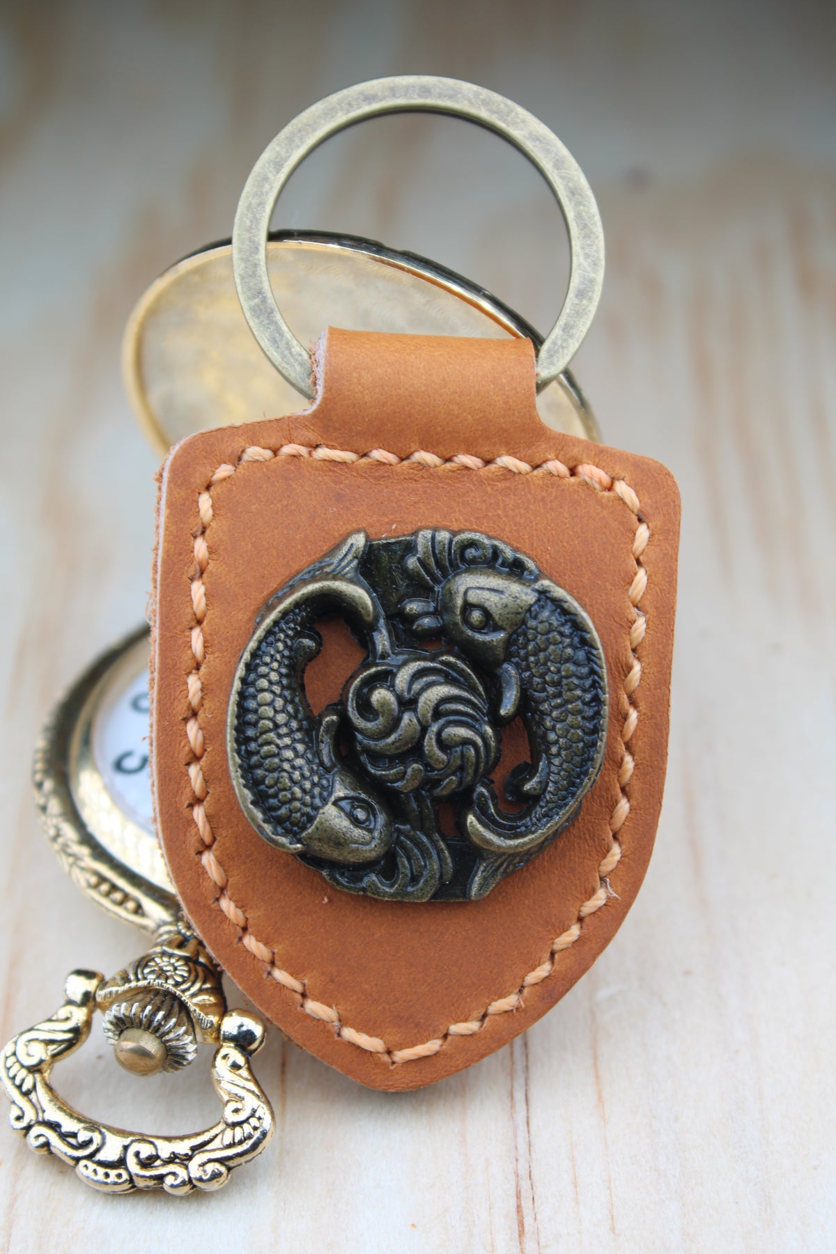 The Koi Fish Concho Keychain