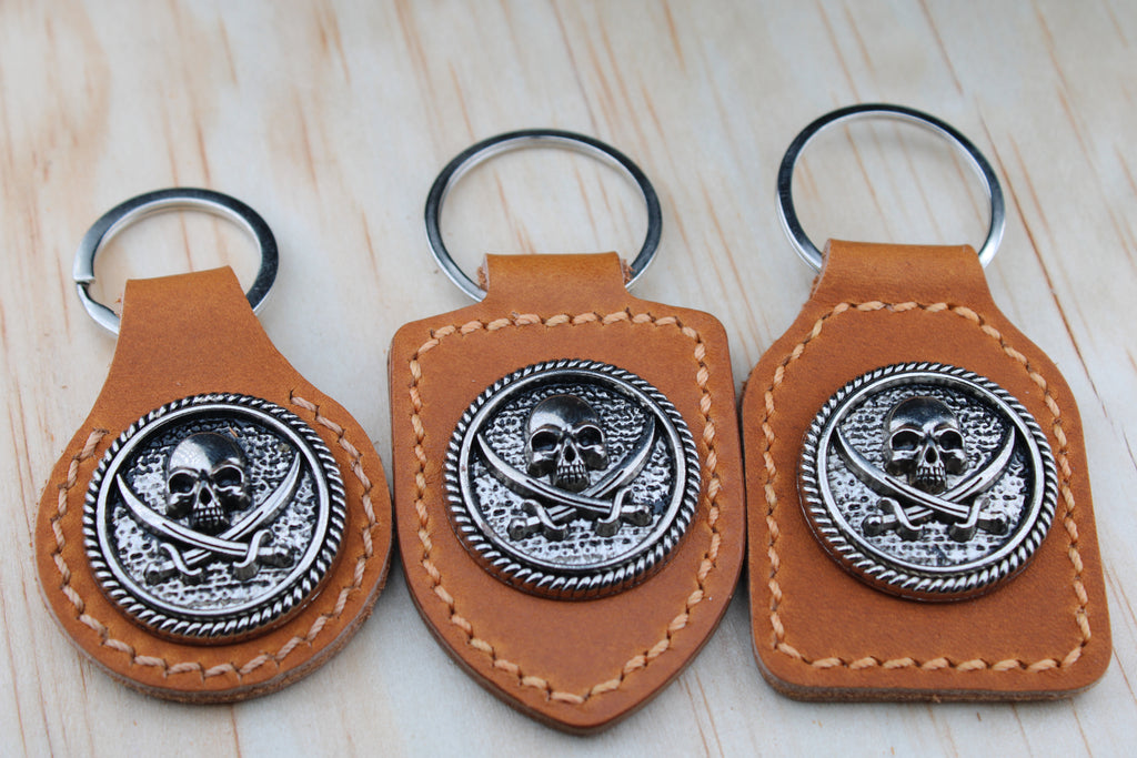 The Jolly Roger Leather Keychain