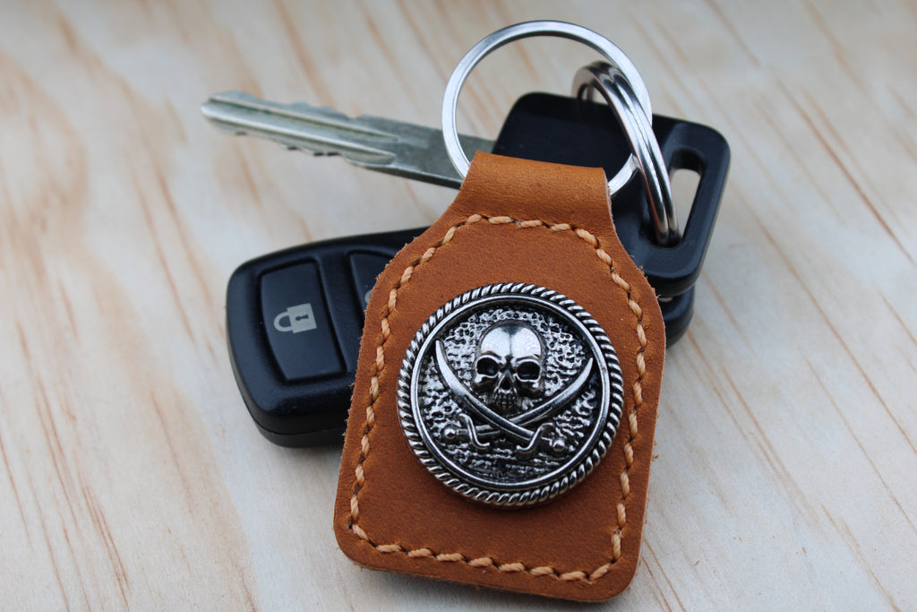 The Jolly Roger Leather Keychain