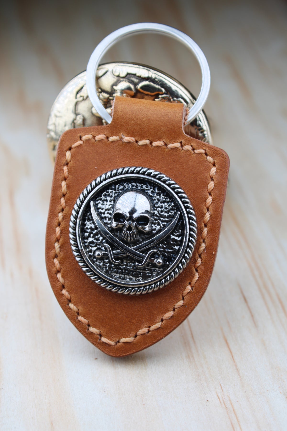 The Jolly Roger Leather Keychain