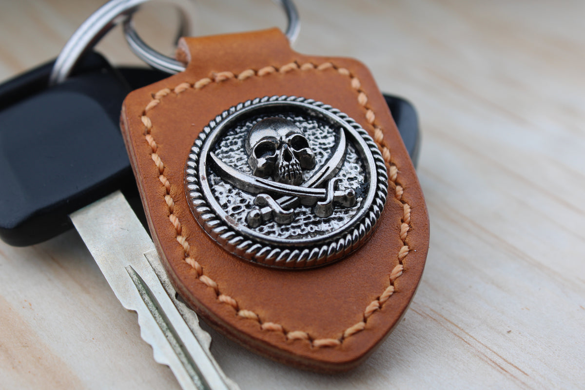 The Jolly Roger Leather Keychain