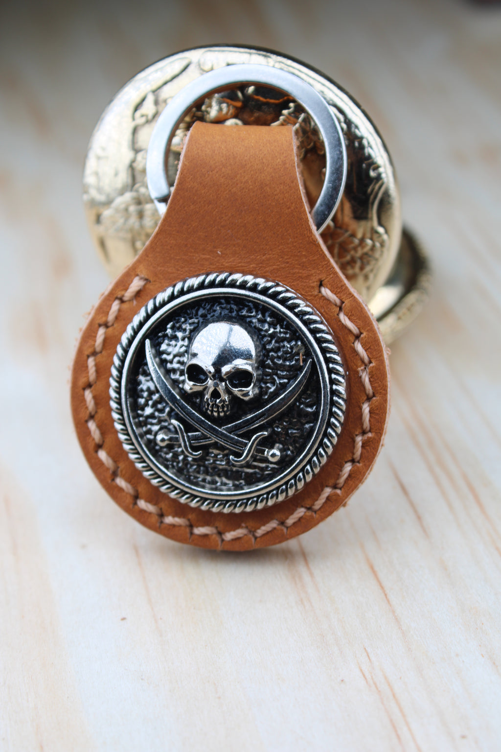 The Jolly Roger Leather Keychain