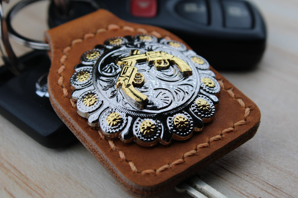 The Western Rodeo Scalloped Concho Keychain