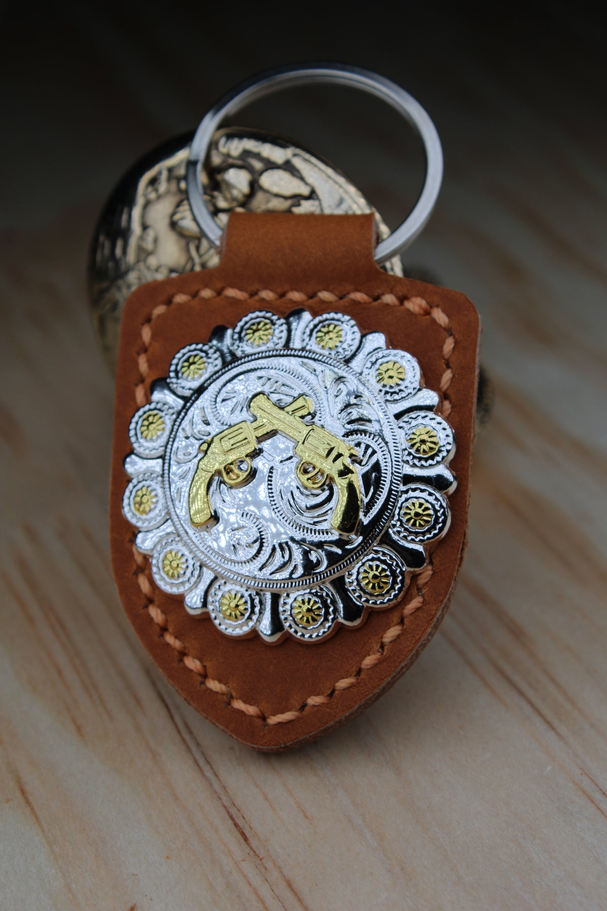 The Western Rodeo Scalloped Concho Keychain