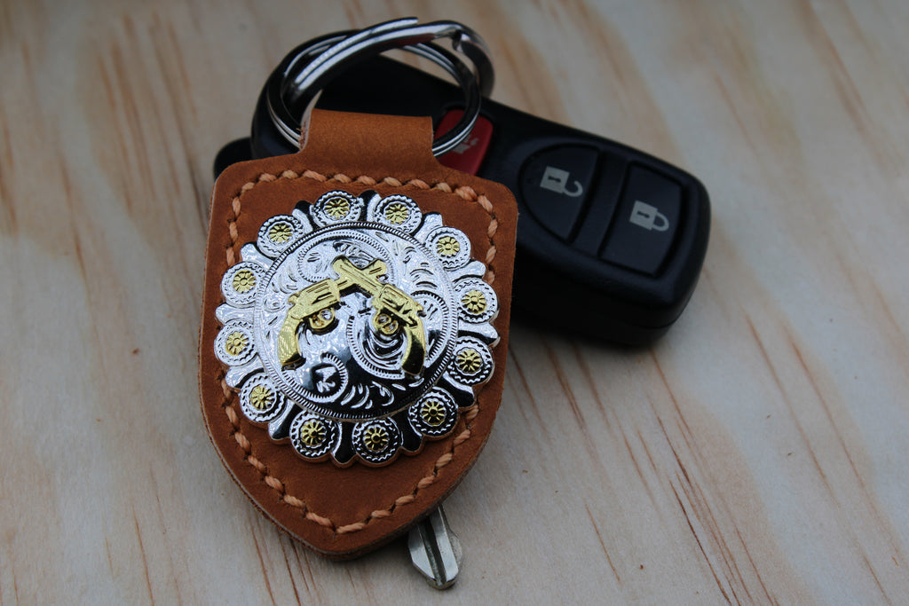 The Western Rodeo Scalloped Concho Keychain