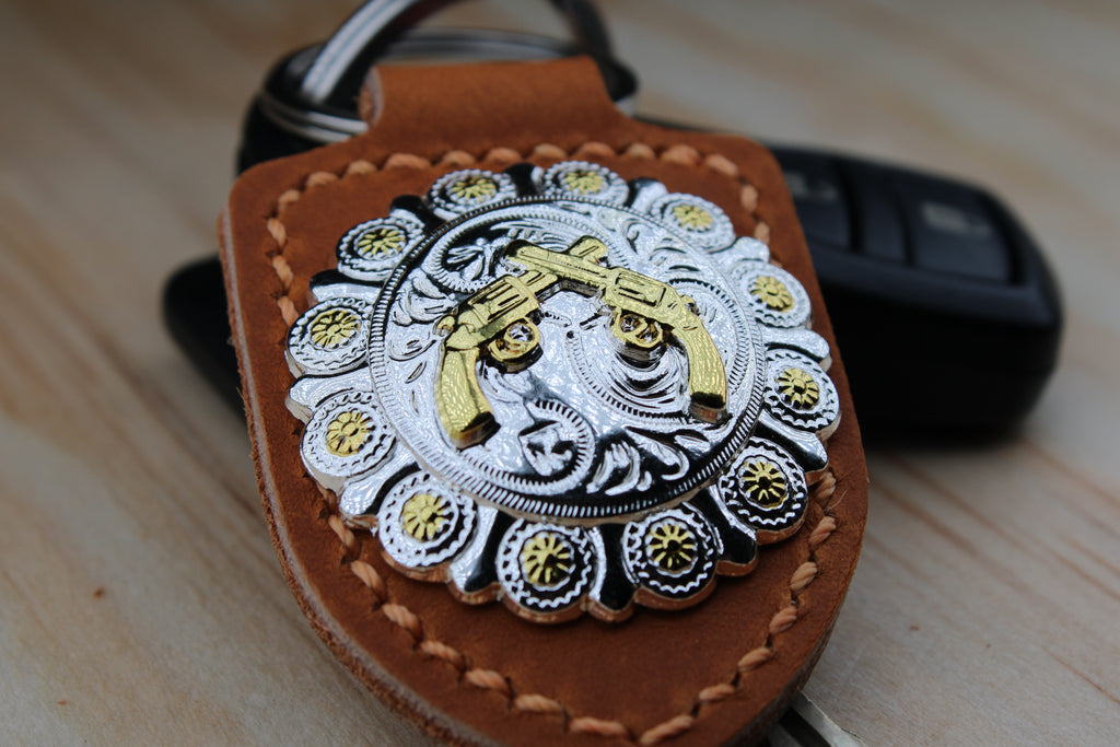 The Western Rodeo Scalloped Concho Keychain