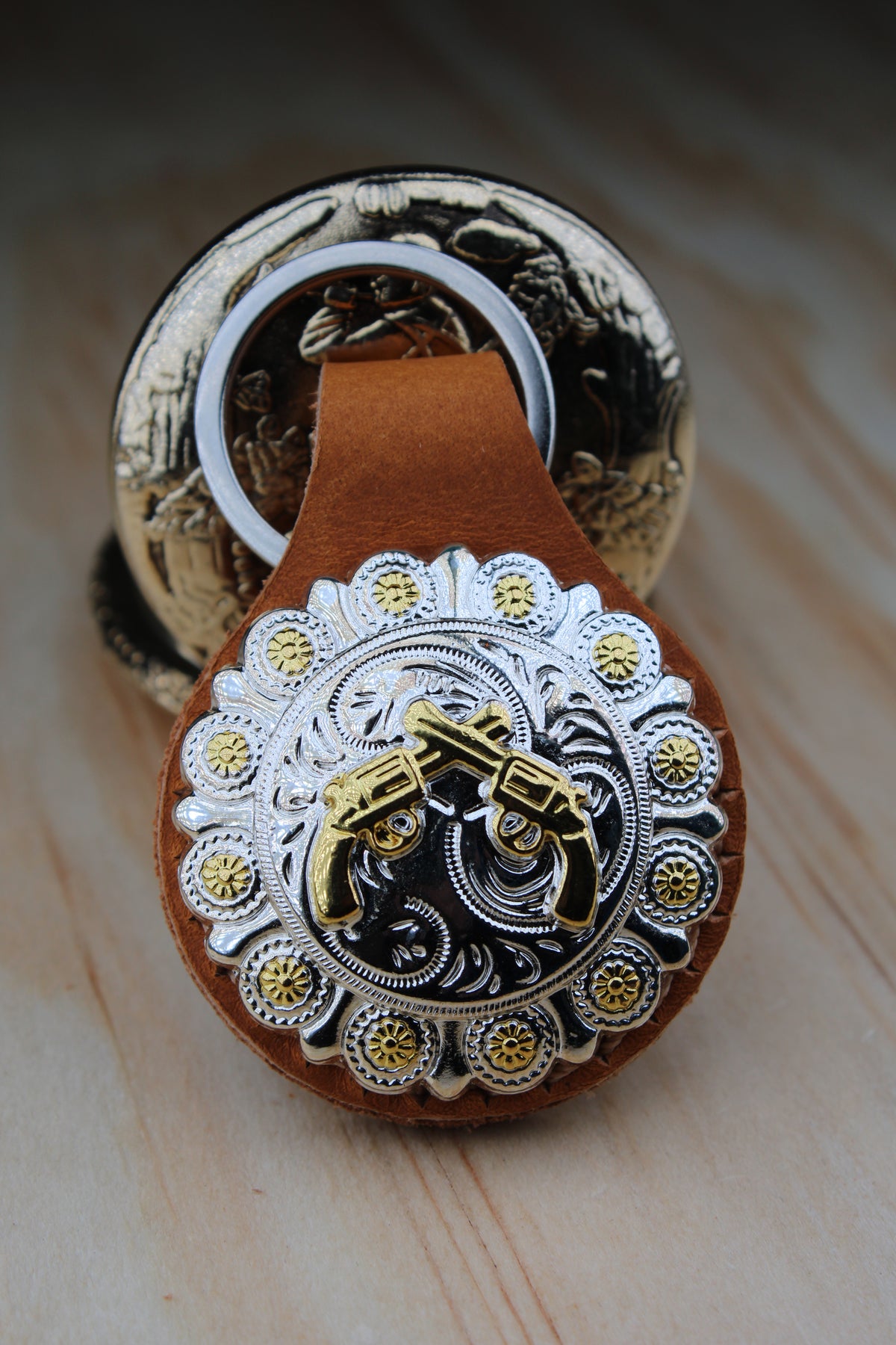 The Western Rodeo Scalloped Concho Keychain