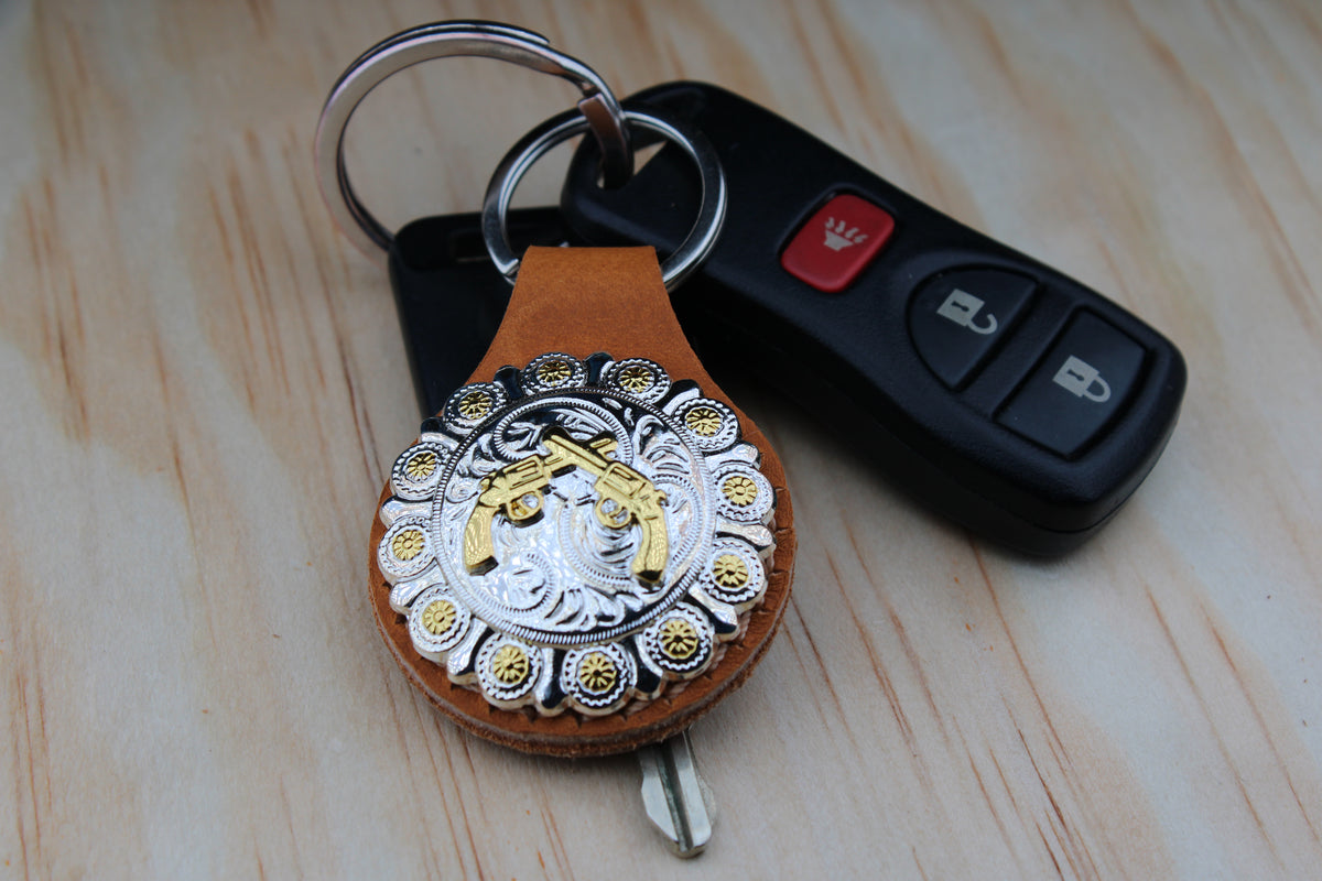 The Western Rodeo Scalloped Concho Keychain