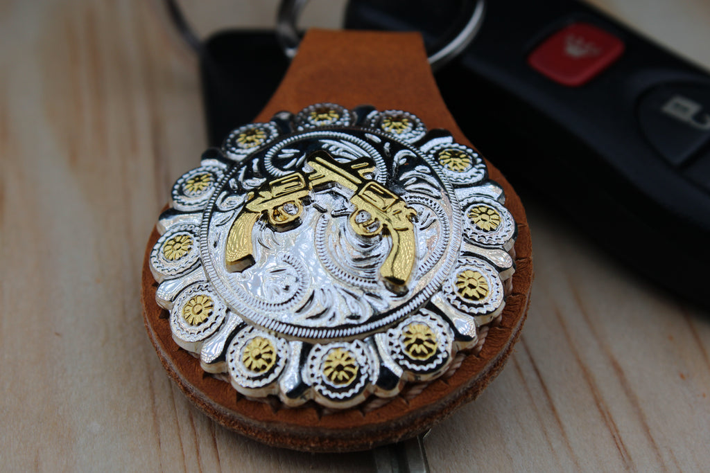 The Western Rodeo Scalloped Concho Keychain
