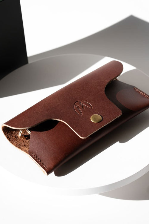 Handmade Foldable Leather Glasses Case