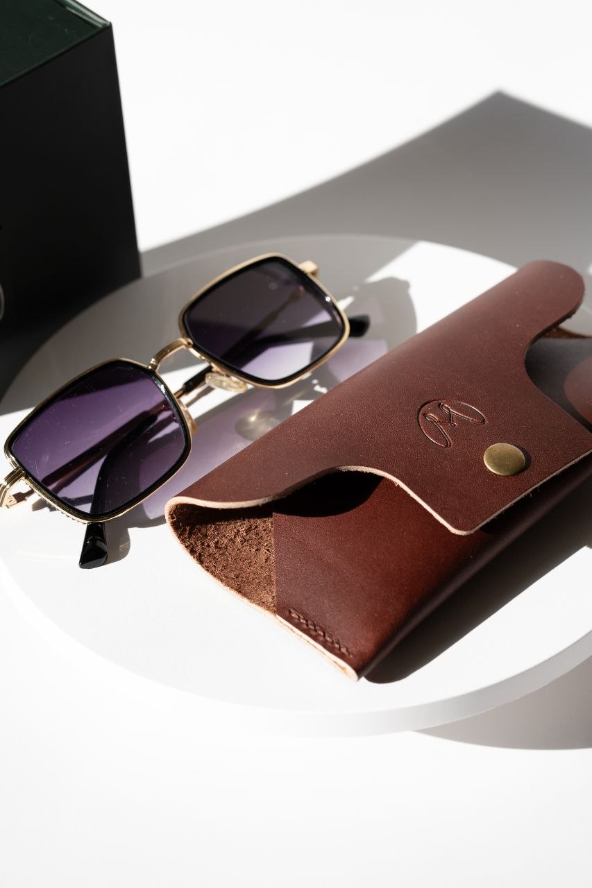 Handmade Foldable Leather Glasses Case