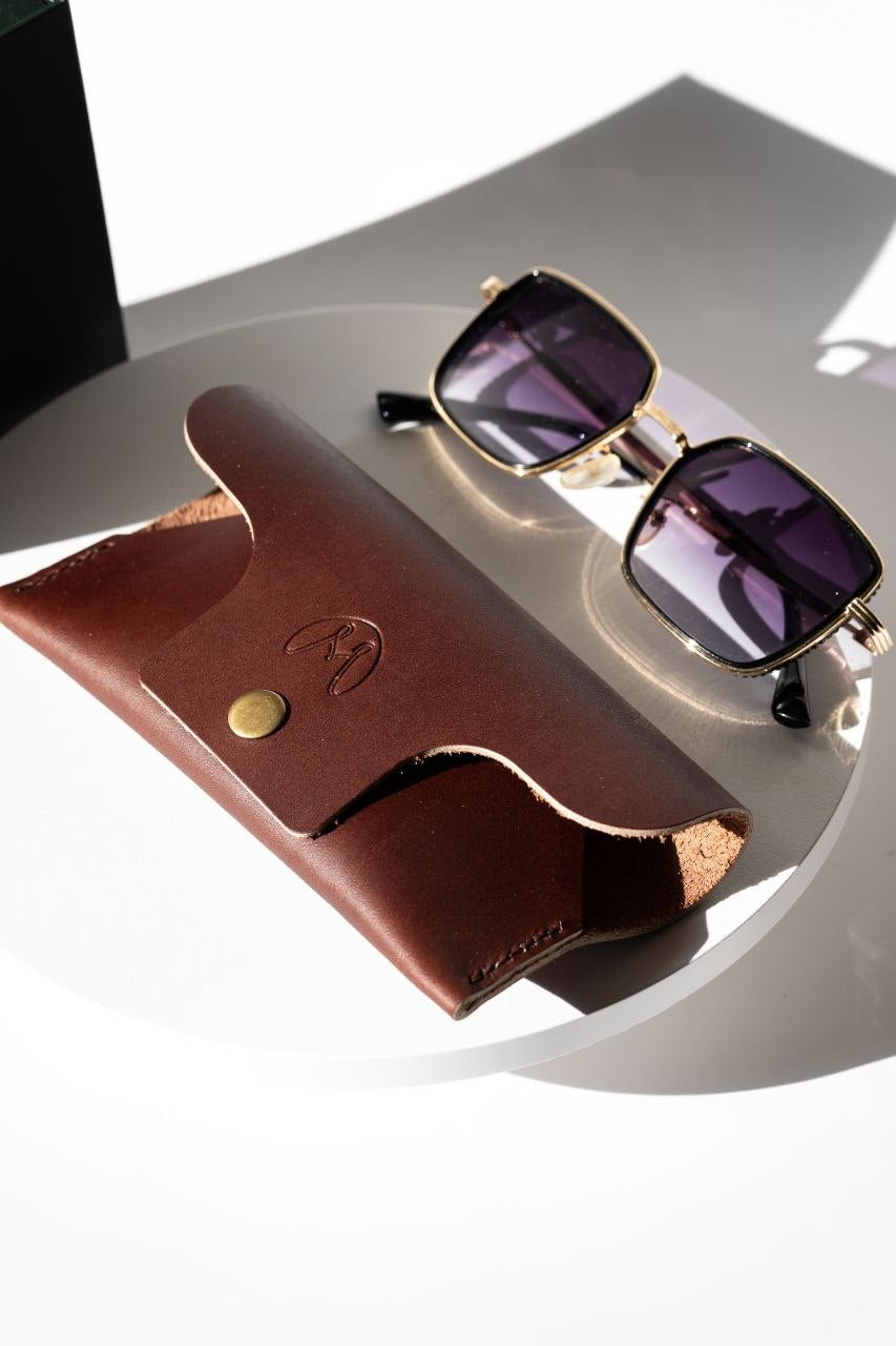 Handmade Foldable Leather Glasses Case