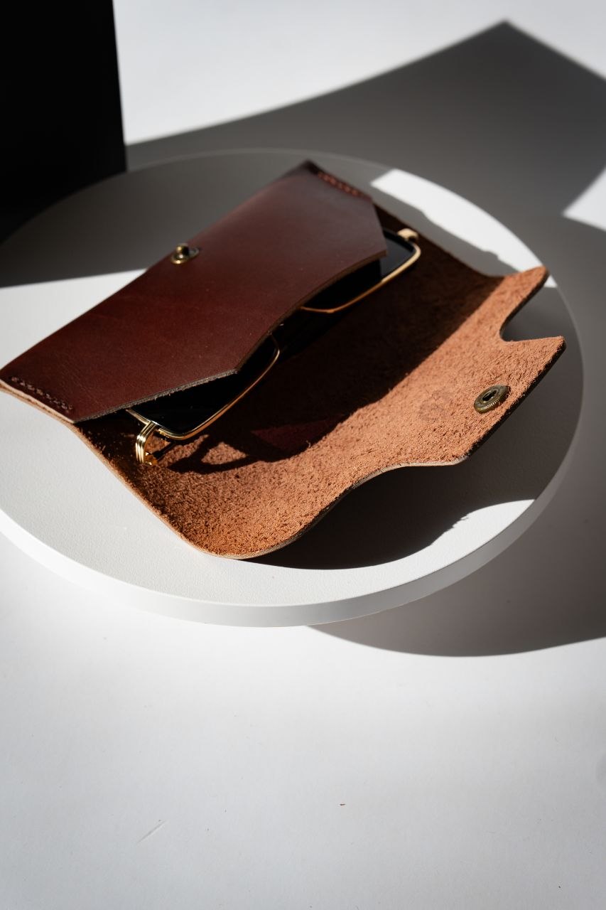 Handmade Foldable Leather Glasses Case