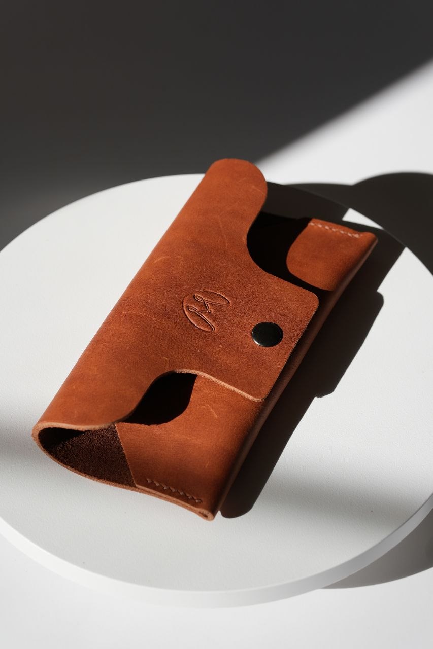 Handmade Foldable Leather Glasses Case