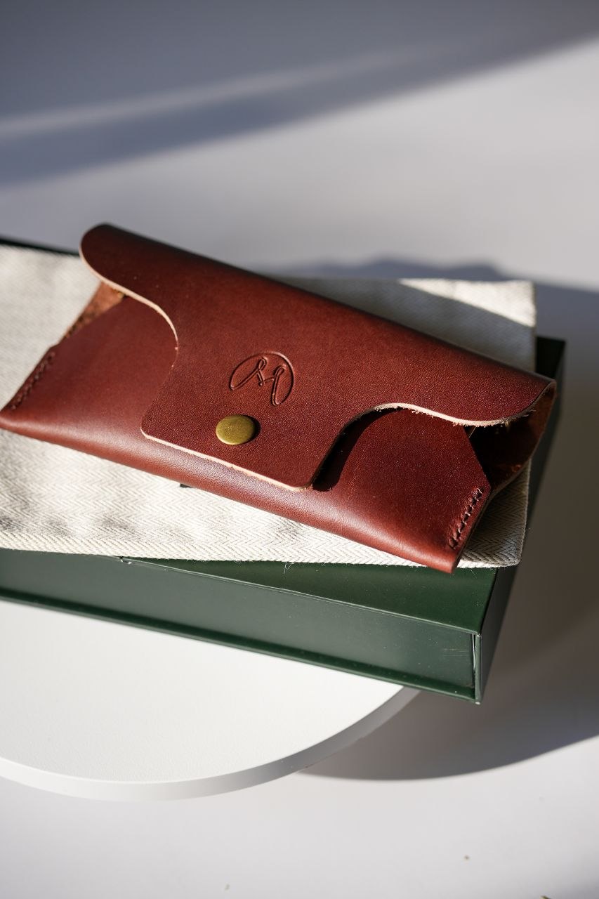 Handmade Foldable Leather Glasses Case