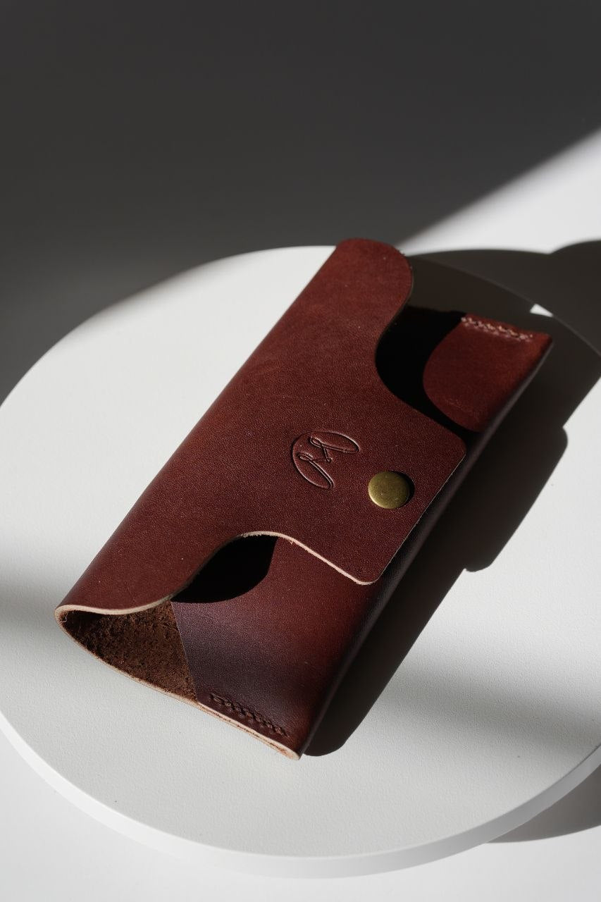 Handmade Foldable Leather Glasses Case