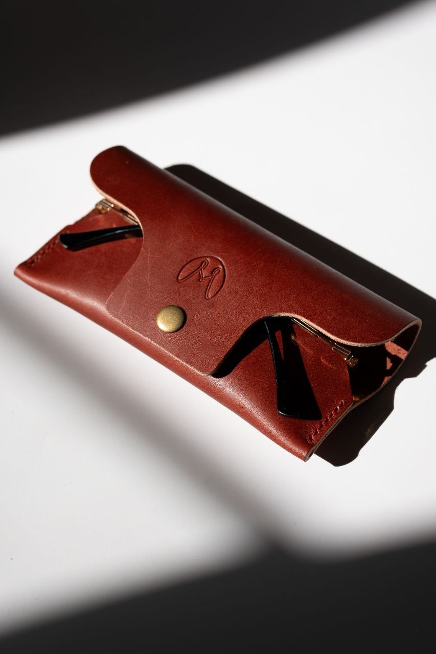 Handmade Foldable Leather Glasses Case